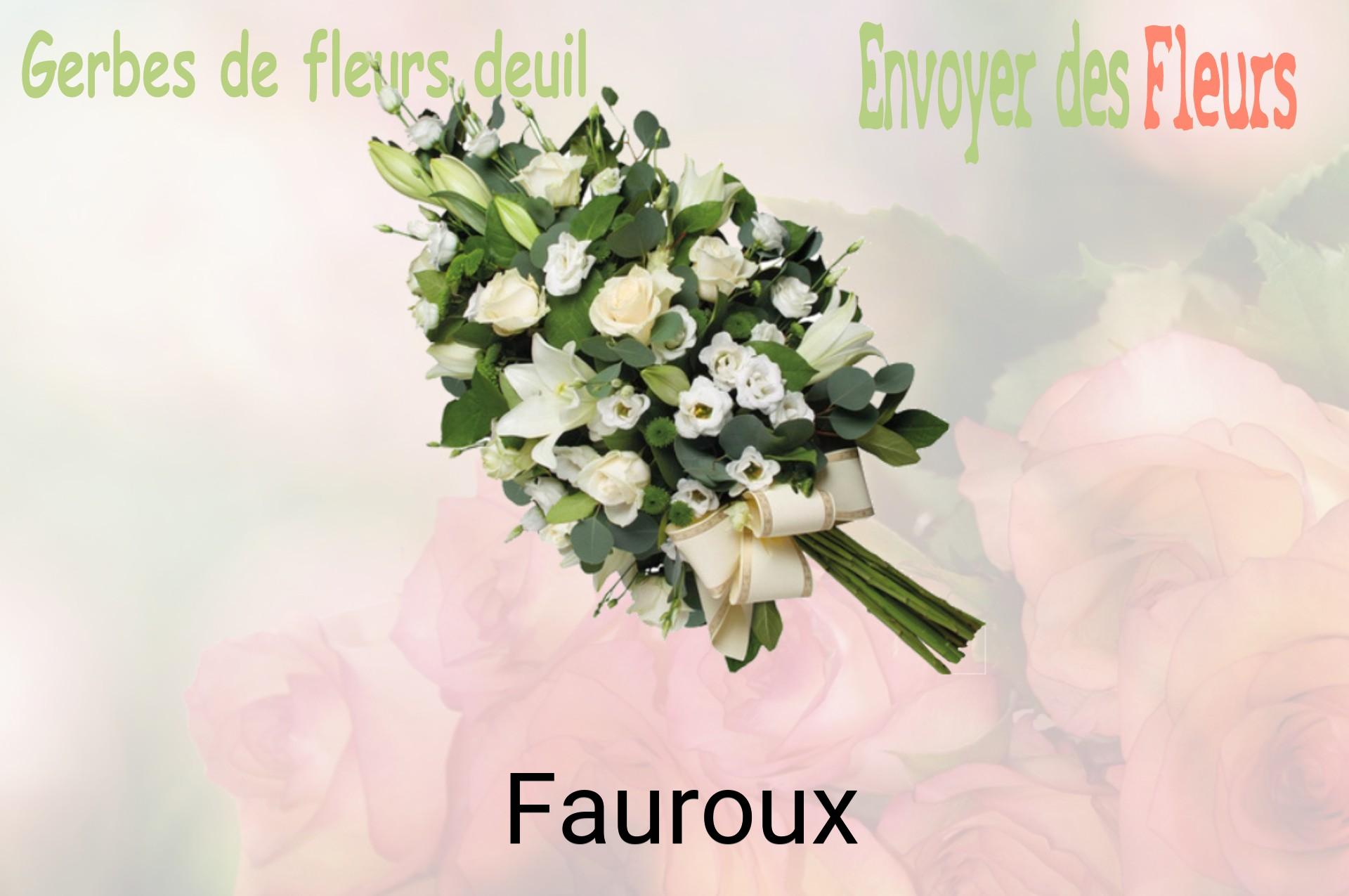 Gerbe de fleurs de deuil livrée à Fauroux
